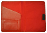 Red Junior Leather Notebook